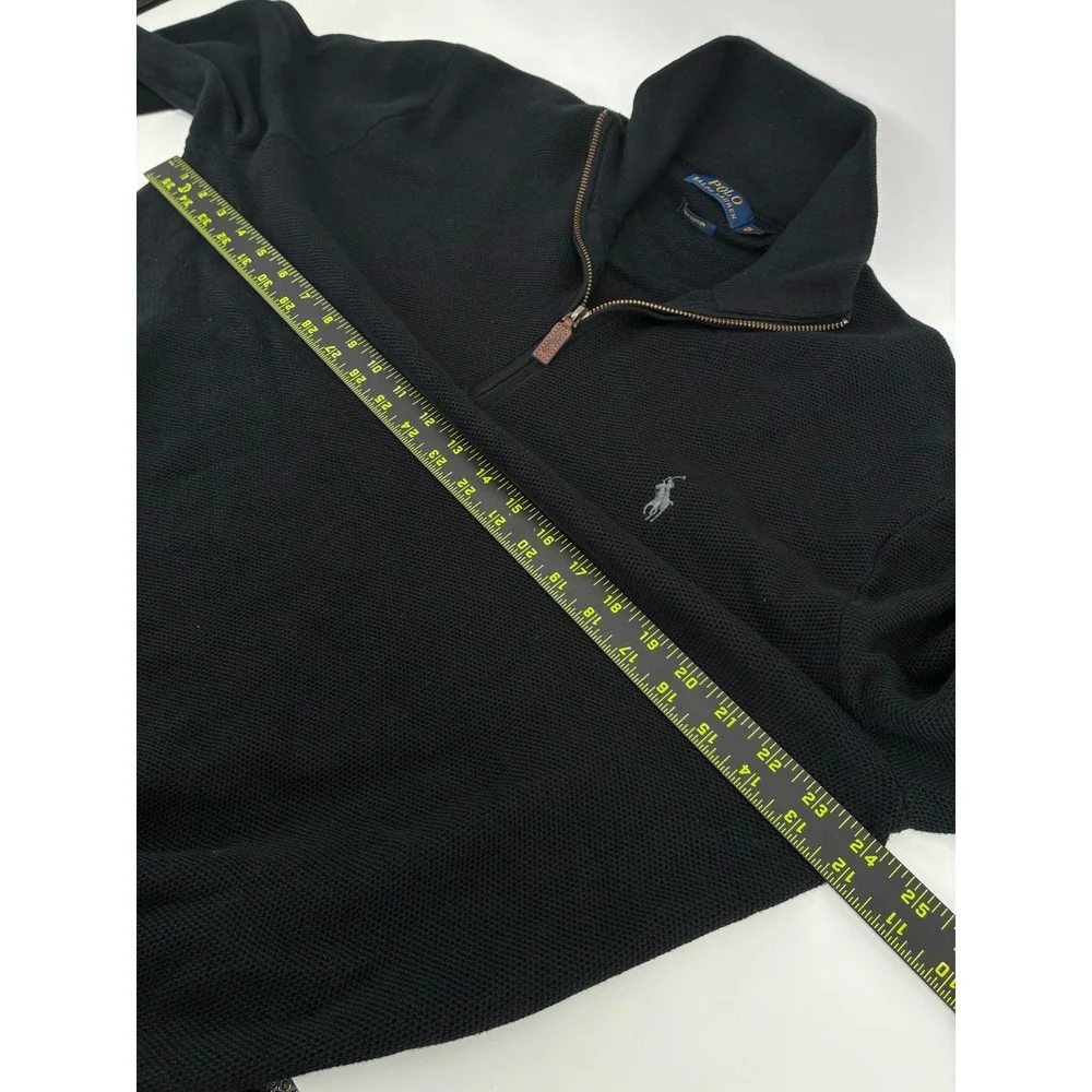 Lot of 2 Polo Ralph Lauren XL Pima Cotton Quarter Zip Sweater Mock Neck Pullover